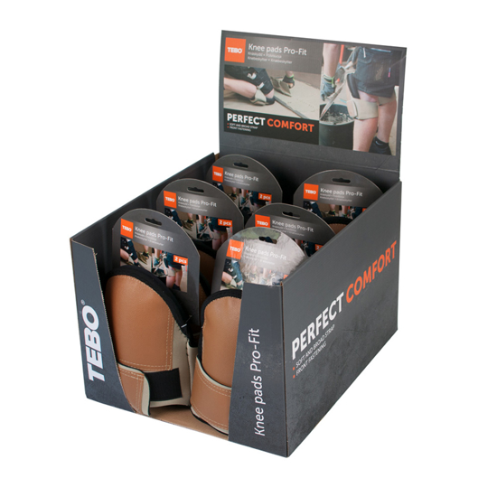 Knebeskyttere Pro-Fit Large Brun