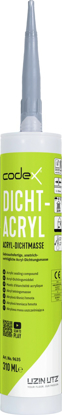 CODEX AKRYL 310ML HVIT (DICHT ACRYLIC)
