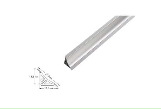 Bilde av Kjøkkenlist PVC 14 x 14mm skjult montering alu 2,6m