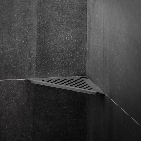Hjørne dusjhylle Mørk Granitt