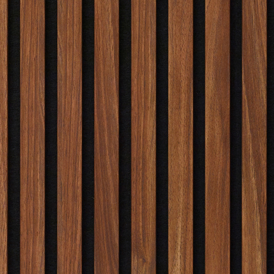 Zilence Spilepanel Valnøtt folie sort filt 2580x600x20mm