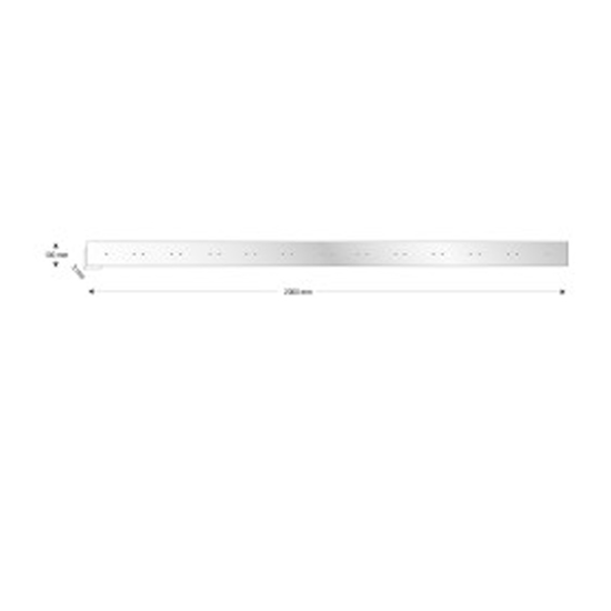 Mal PC for ledelinje 290mm rustfri diamond