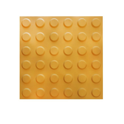 Taktil plate sk 300 x 300 x 2mm gul m/kuler TPU plast