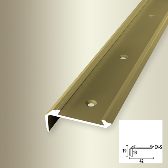 Bilde av Trappenese 701 42 x 19mm polert messing u/ilegg 2,7m