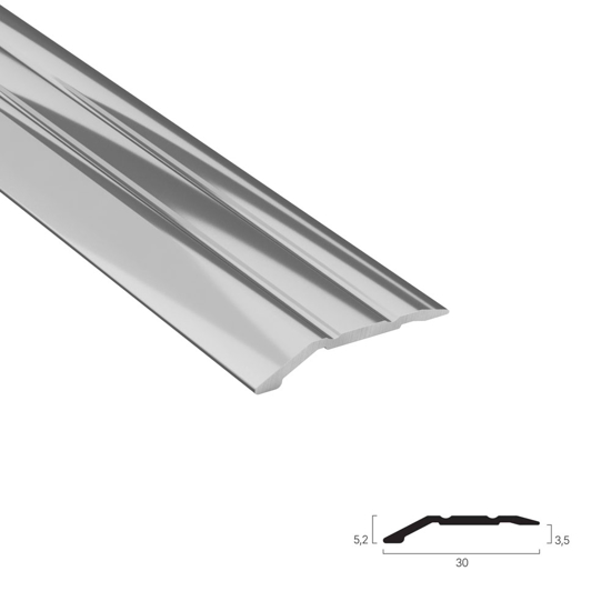 Bilde av Nivålist Standard sølv 30mm 2-4mm 1M